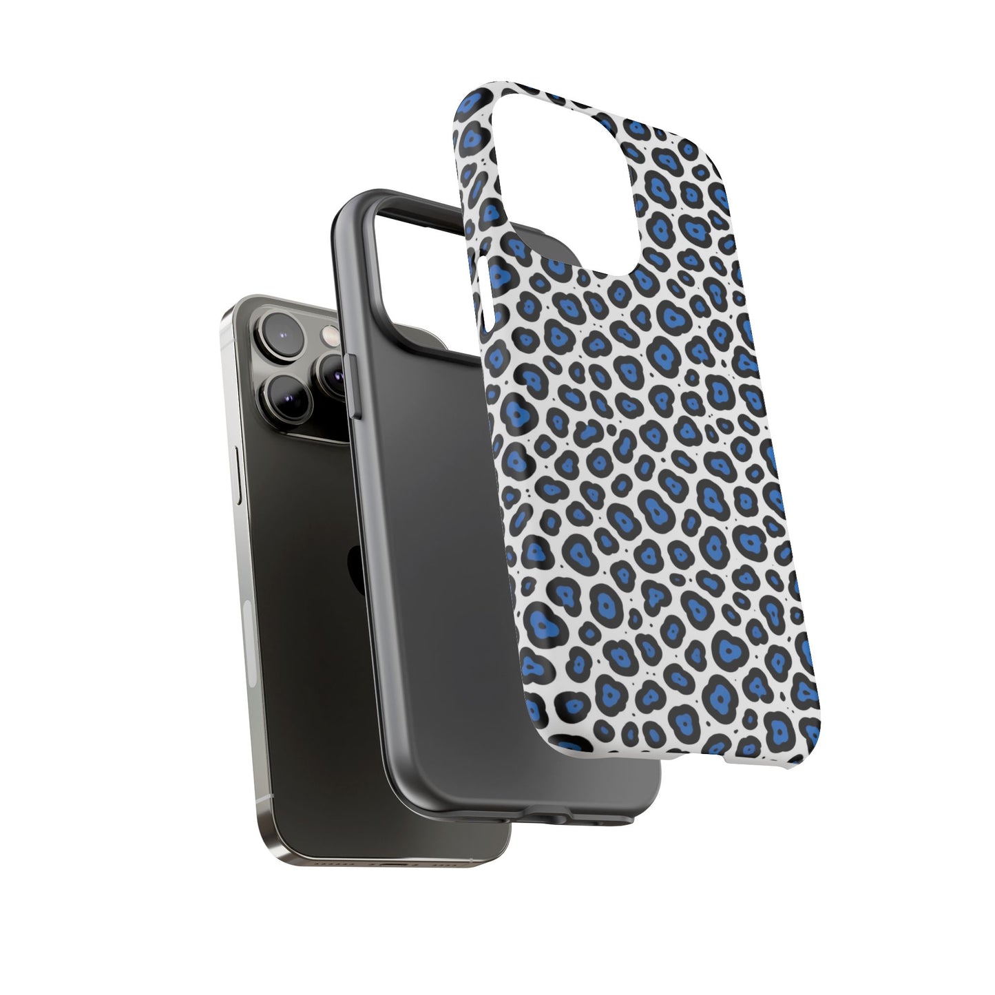Blue Leopard Print Phone Case – Tough Protective Cover