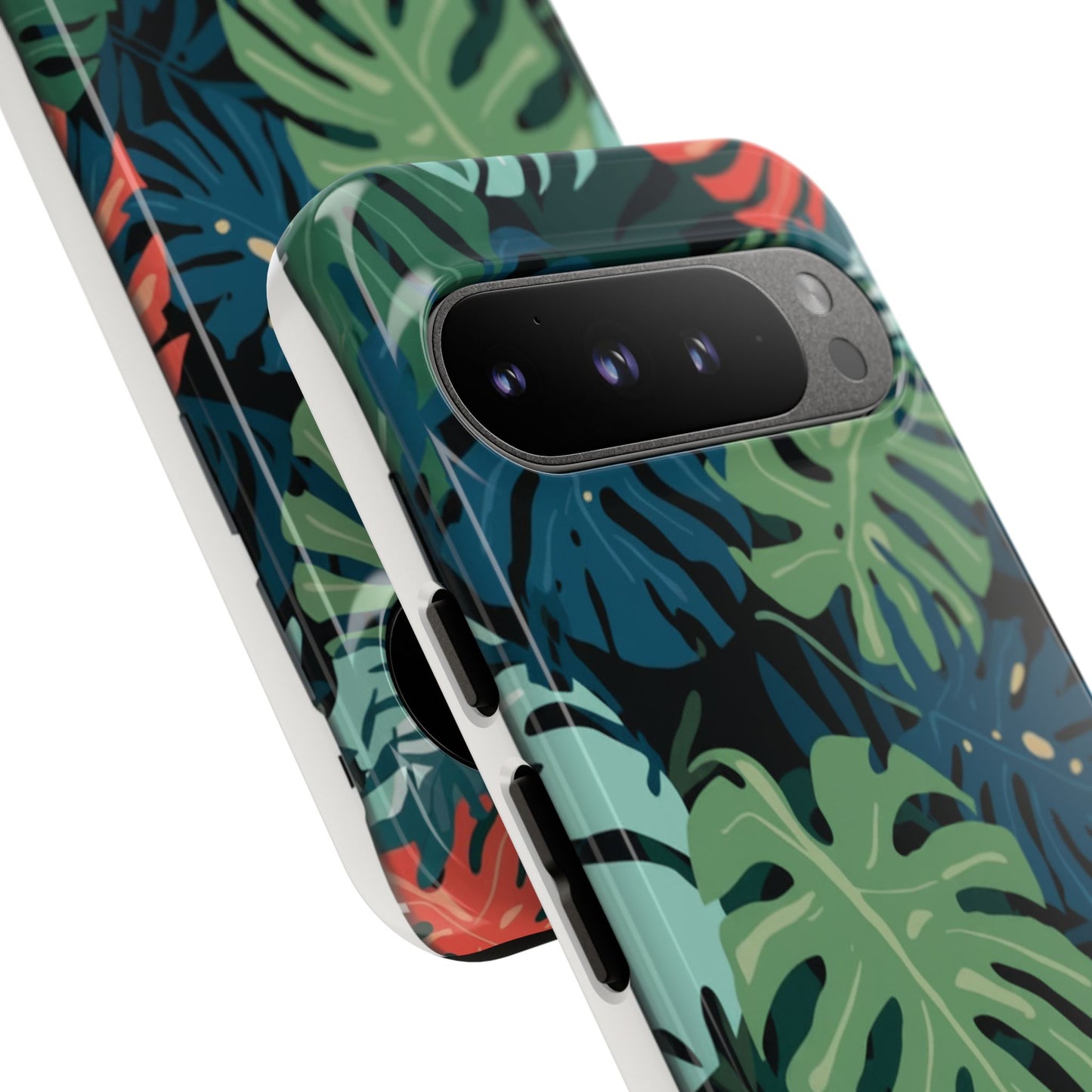 Tropical Monstera Phone Case — Colorful Leaf Protective Tough Case