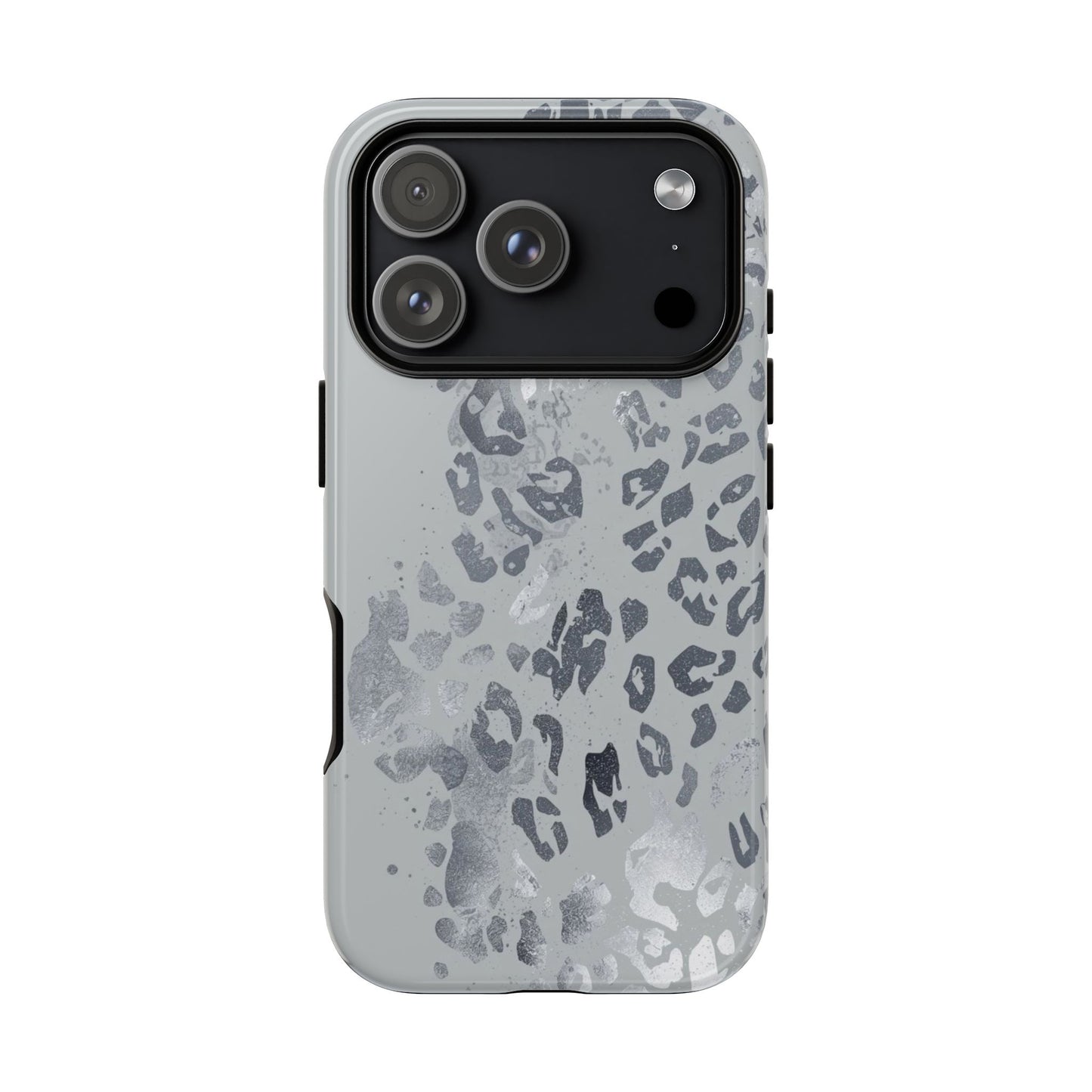 Gray Leopard Print Tough Phone Case