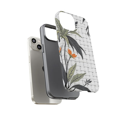 Floral Woven Tough Phone Case — Protective Botanical iPhone Cover