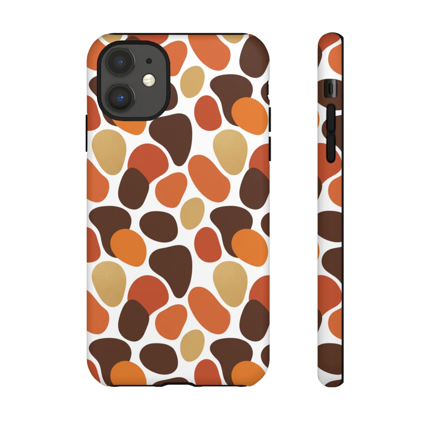 Phone Case — Retro Pebble Pattern in Warm Autumn Colors