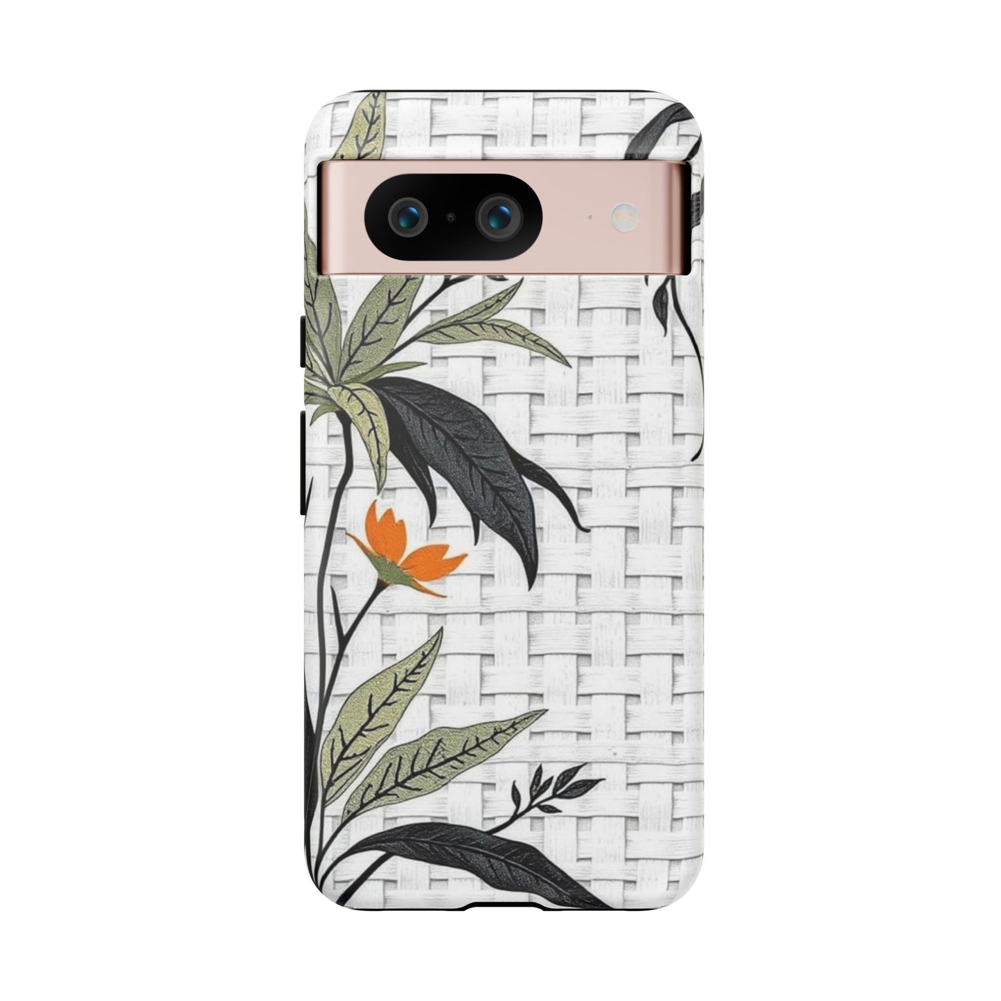 Floral Woven Tough Phone Case — Protective Botanical iPhone Cover