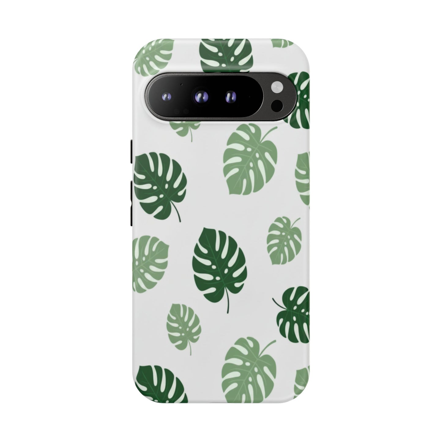 Monstera Leaf Phone Case — Tropical Green Pattern Tough Case
