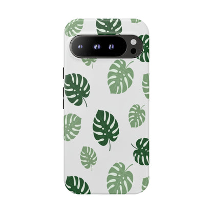 Monstera Leaf Phone Case — Tropical Green Pattern Tough Case