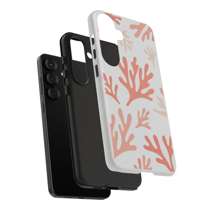 Coral Reef Pattern Tough Phone Case — Pink Beachy Protective Cover