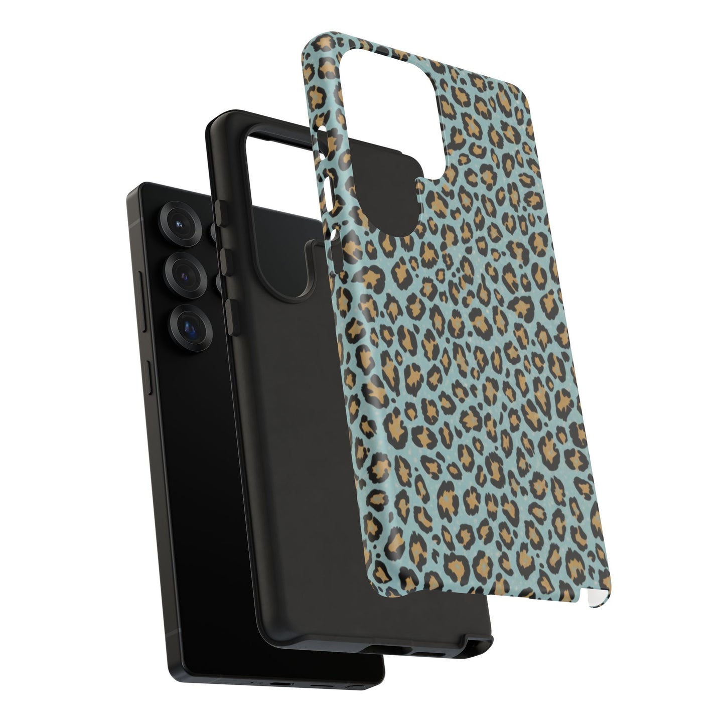 Leopard Print Tough Phone Case - Blue Cheetah Protective Cover