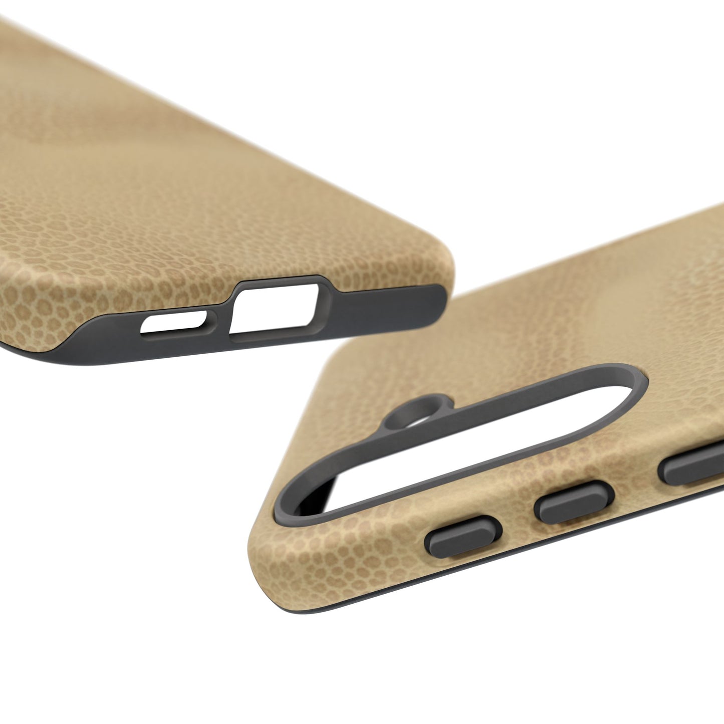 Tan Distressed Leather Texture Phone Case — Rugged Protective iPhone Cover