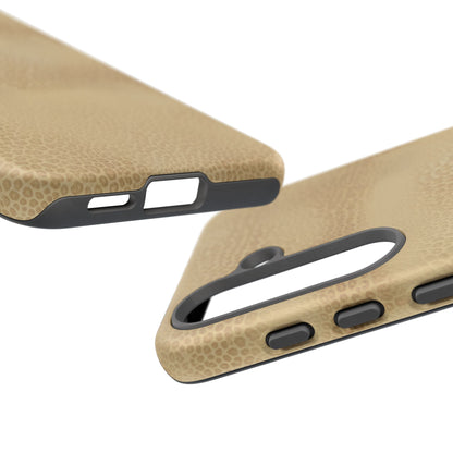 Tan Distressed Leather Texture Phone Case — Rugged Protective iPhone Cover