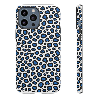 Blue Leopard Print Phone Case – Tough Protective Cover