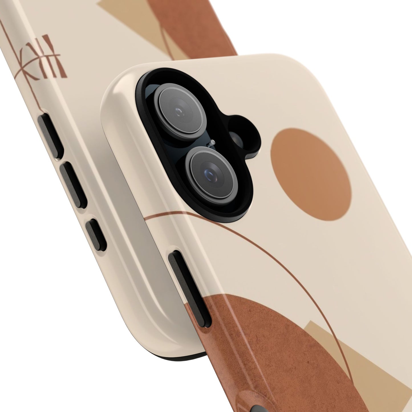 Abstract Earth Tones Phone Case — Minimal Geometric Design