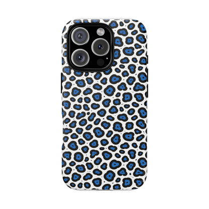Blue Leopard Print Phone Case – Tough Protective Cover
