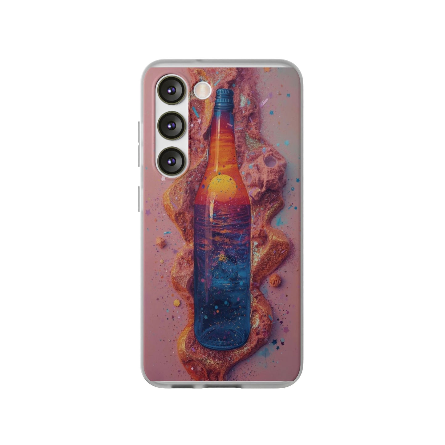 Phone Case — Surreal Sunset Bottle Art Flexible Protective Cover