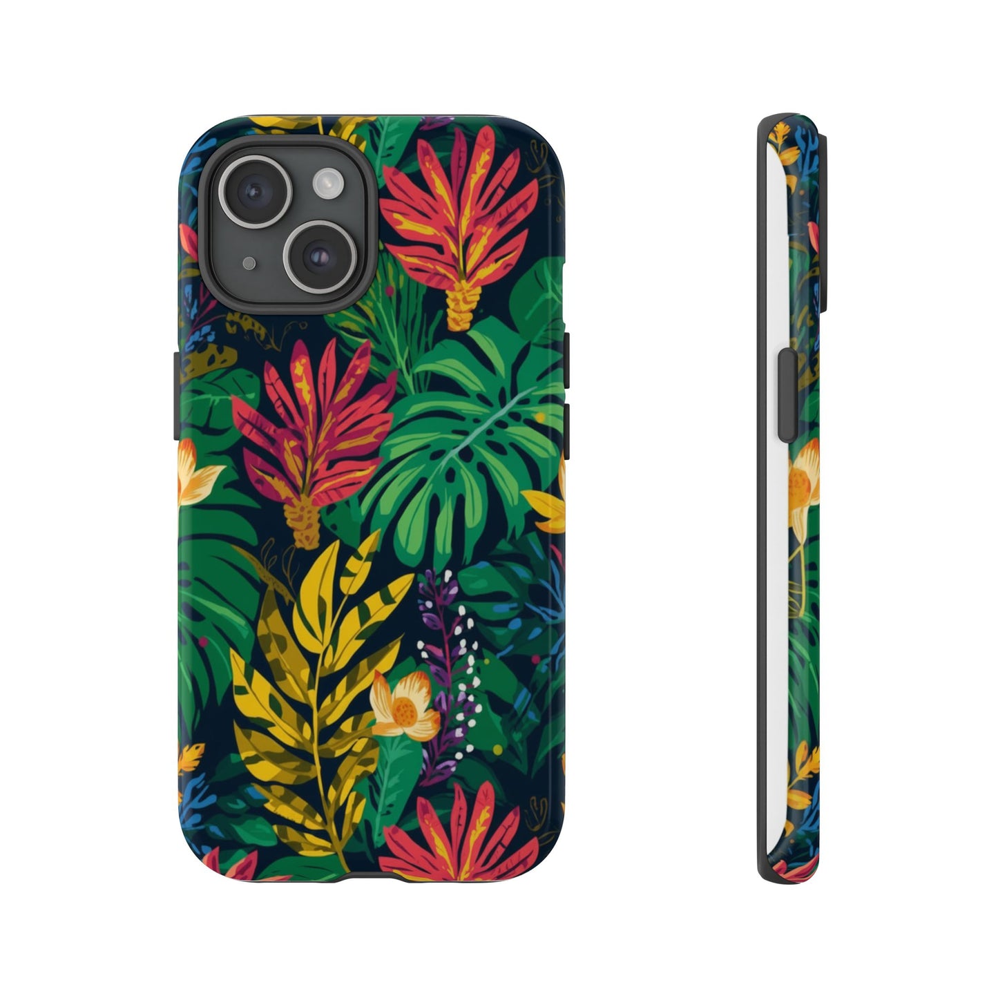 Tropical Floral Phone Case — Vibrant Jungle Leaf Protective Cover