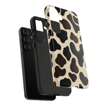 Cow Print Phone Case — Black & Cream Protective  Case