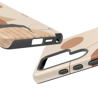 Abstract Earth Tones Phone Case — Minimal Geometric Design