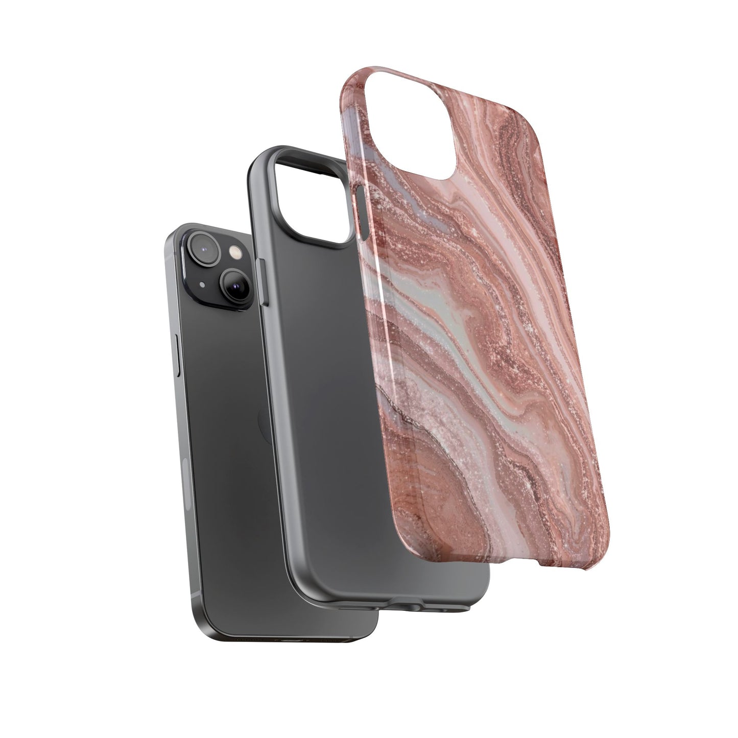 Rose Gold Marble Tough Phone Case