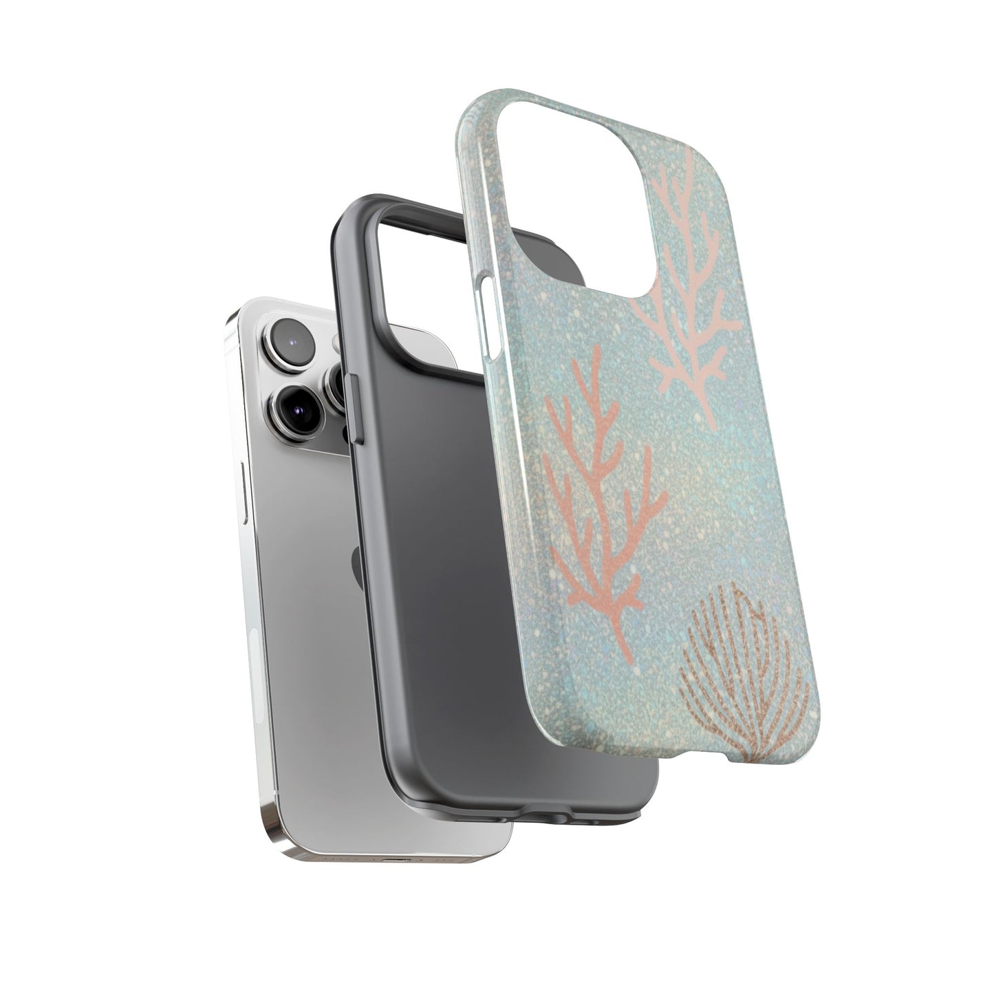 Seafoam Sparkle Phone Case – Coral & Seashell Tough Case