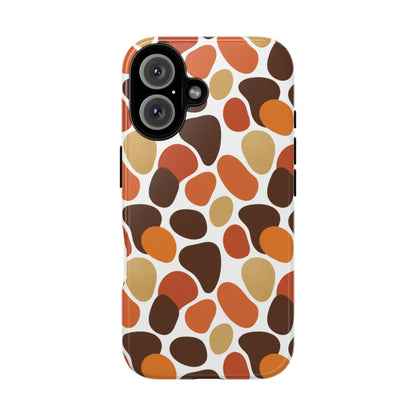 Phone Case — Retro Pebble Pattern in Warm Autumn Colors