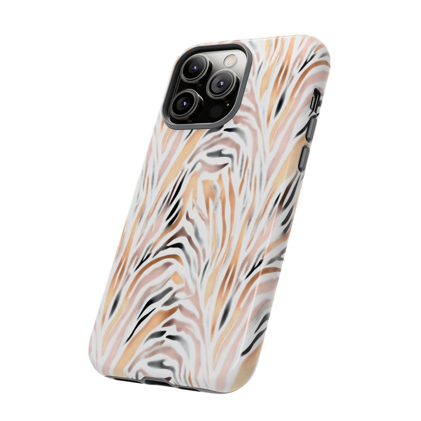 Tough Case — Neutral Watercolor Tiger Stripe Phone Case