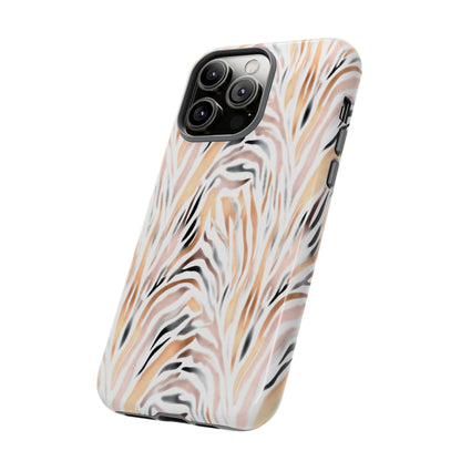 Tough Case — Neutral Watercolor Tiger Stripe Phone Case