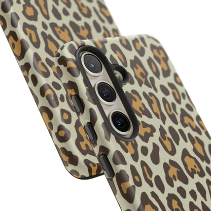 Leopard Print Tough Phone Case — Durable Protective Animal Print Case