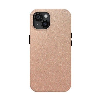 Glitter Rose Gold Tough Phone Case — Sparkling Protective iPhone Cover