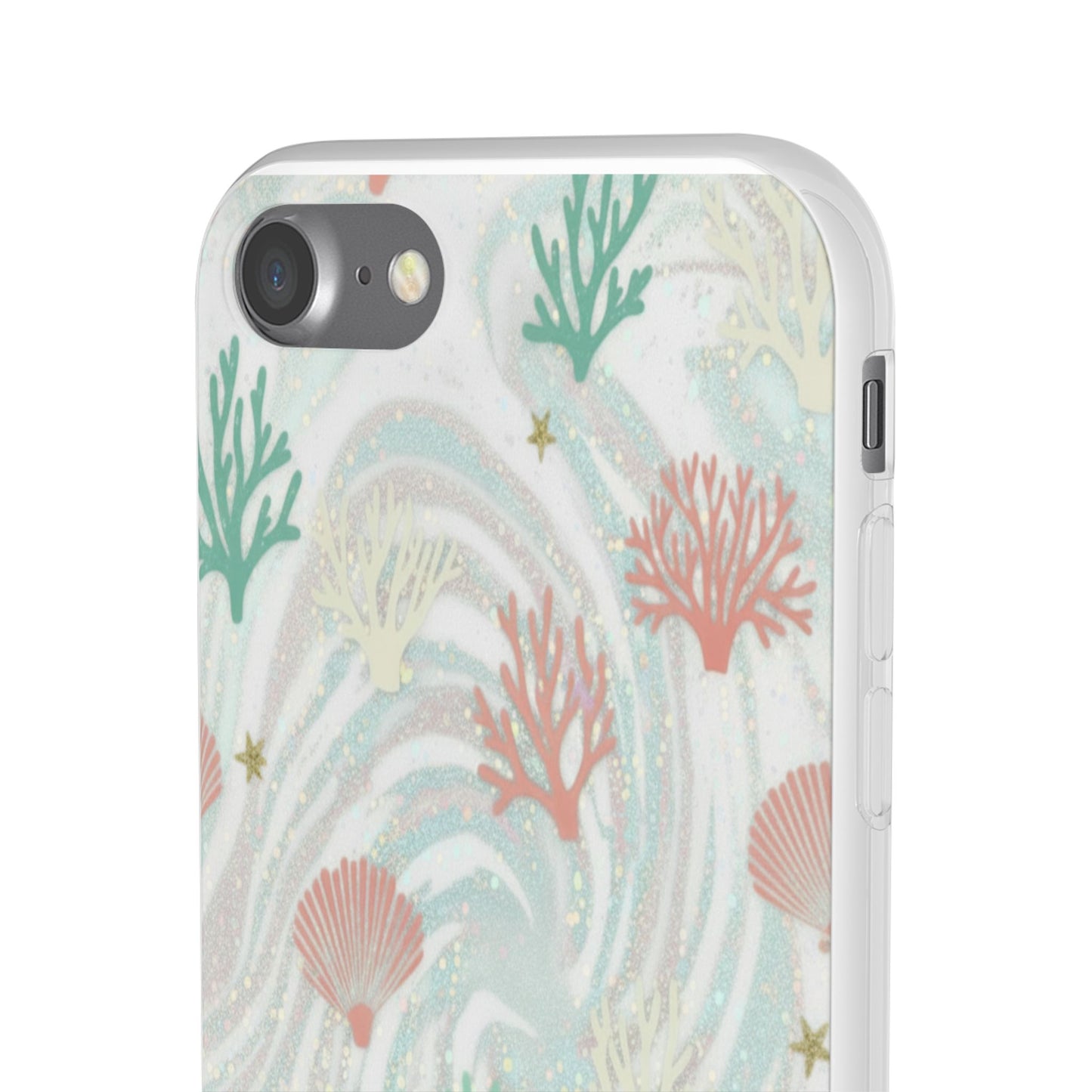 Pastel Seashell Phone Case — Coral Reef Wave iPhone Cover