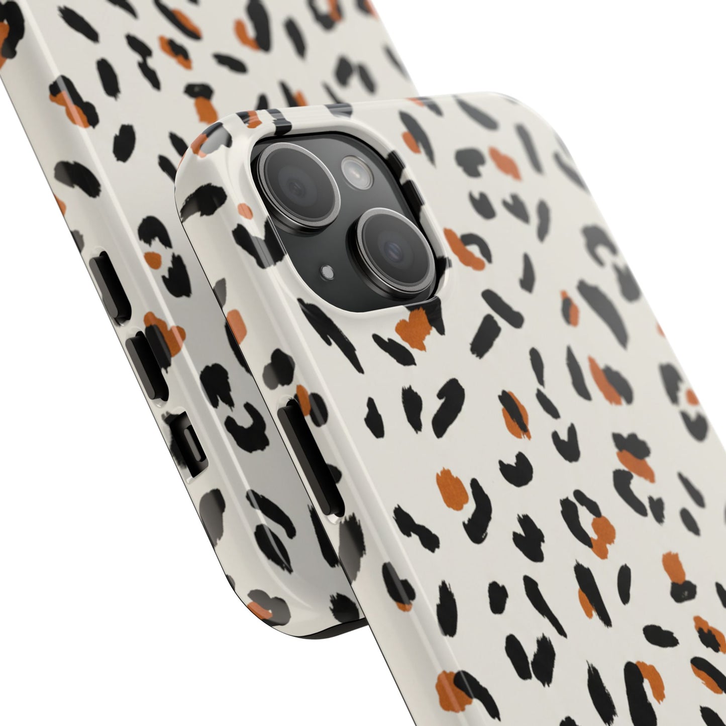 Leopard Print Tough Phone Case — Stylish Protective iPhone Cover