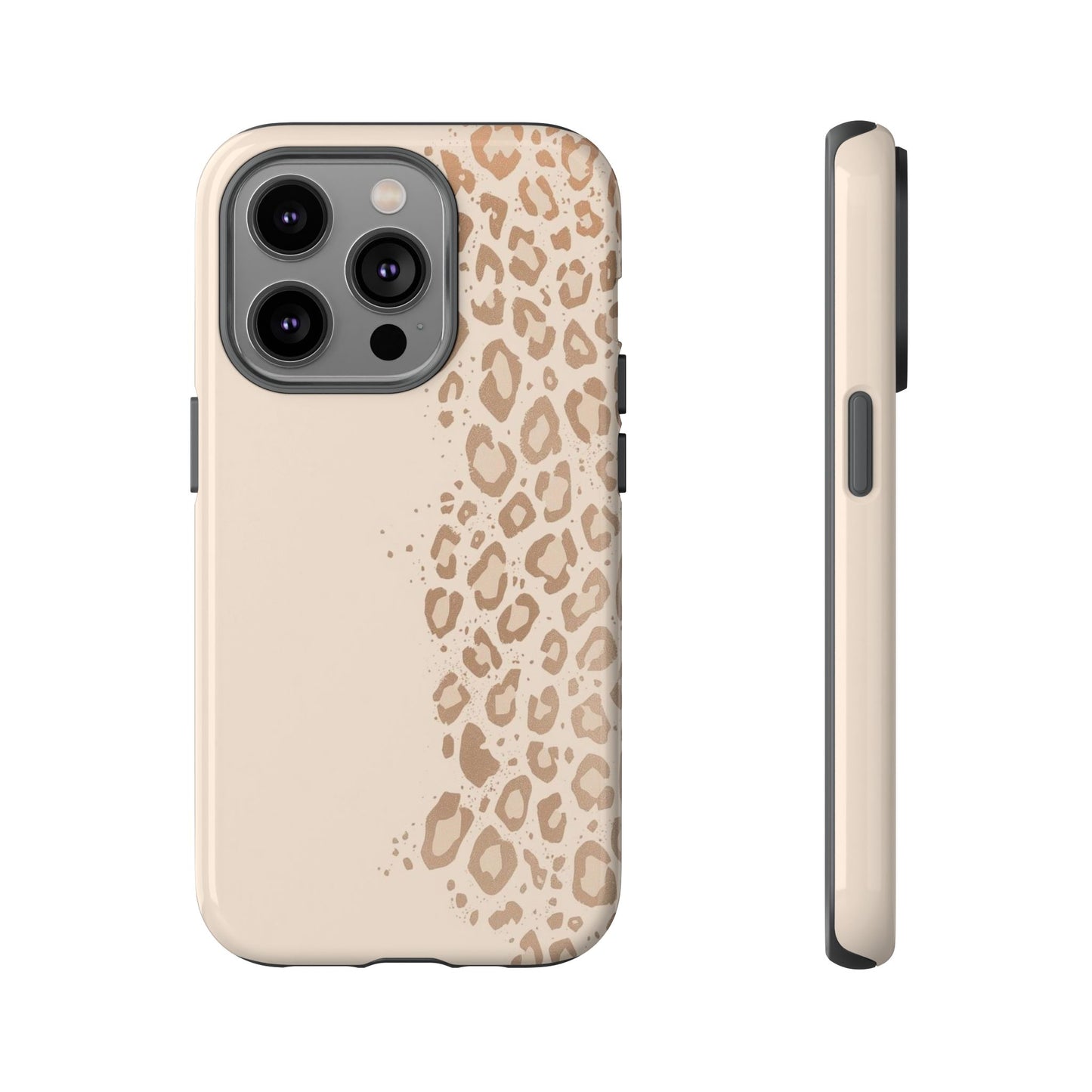 Phone Case – Beige Leopard Print Protective Cover