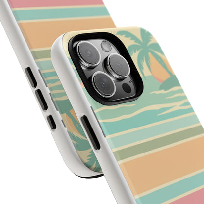 Tough Case — Retro Pastel Sunset Palm Tree Phone Case