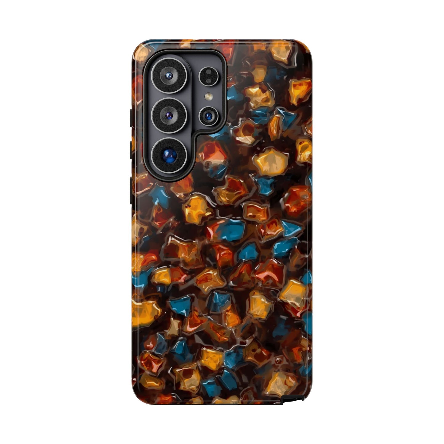 Phone Case - Amber Tortoiseshell Mosaic Protective Cover