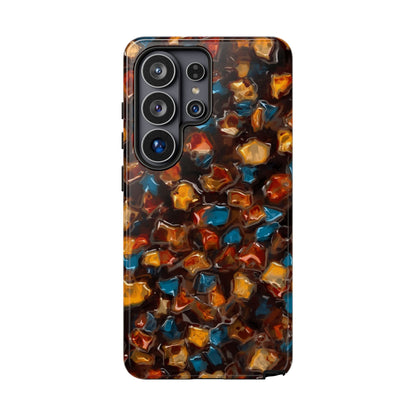 Phone Case - Amber Tortoiseshell Mosaic Protective Cover
