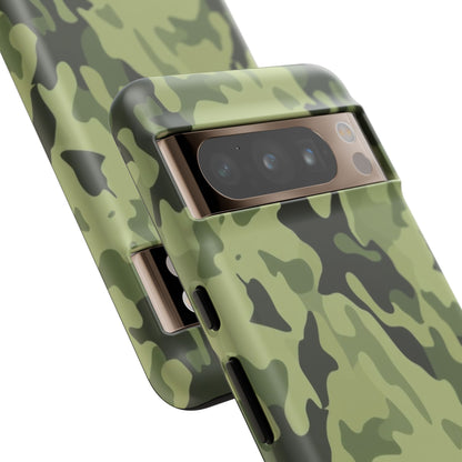 Camo Tough Phone Case — Military Green Protective iPhone Cover