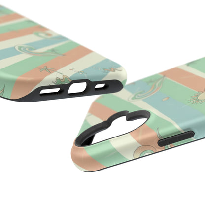 Magnetic Impact-Resistant Phone Case — Retro Surf Stripes