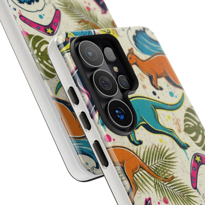 Tough Cases — Colorful Surfing Kangaroo Phone Case