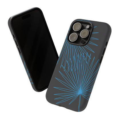 Blue Dandelion Burst Tough Phone Case — Protective Floral iPhone Cover