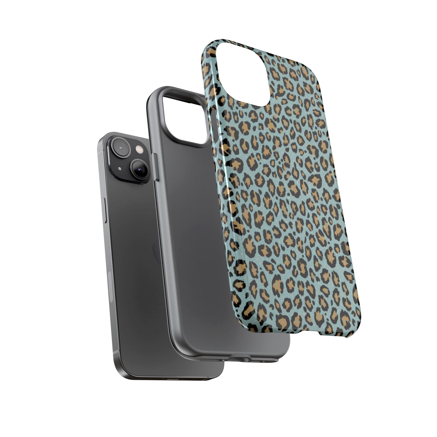 Leopard Print Tough Phone Case - Blue Cheetah Protective Cover
