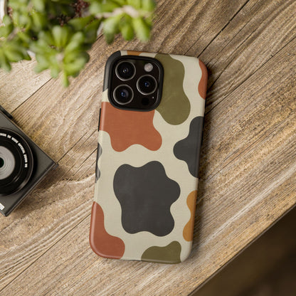 Retro Abstract Camouflage Phone Case — Earth Tone Tough Case