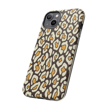 Leopard Print Tough Phone Case — Durable Protective iPhone Cover