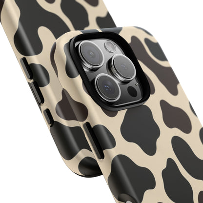 Cow Print Phone Case — Black & Cream Protective  Case