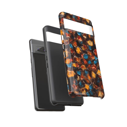 Phone Case - Amber Tortoiseshell Mosaic Protective Cover