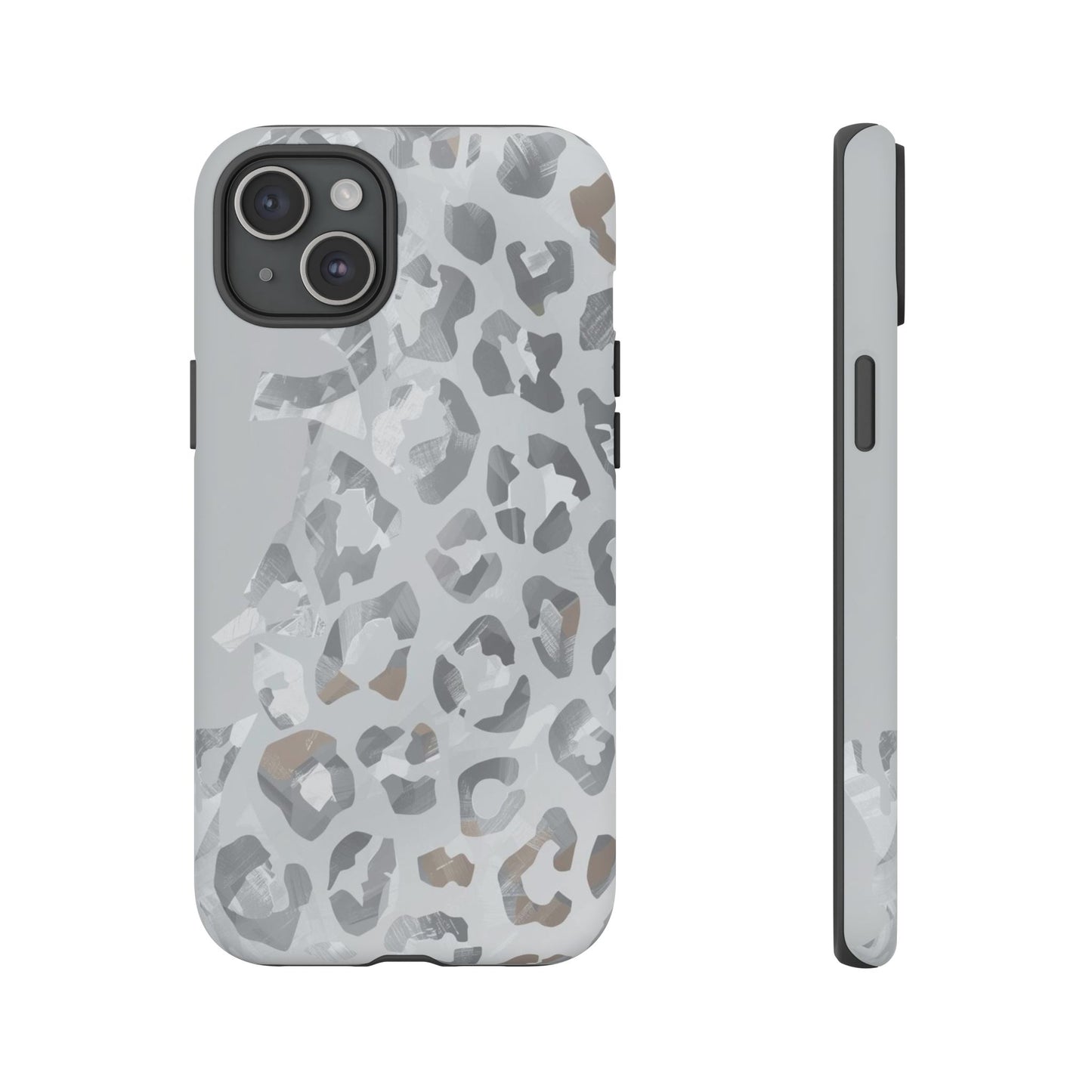 Silver Leopard Tough Phone Case