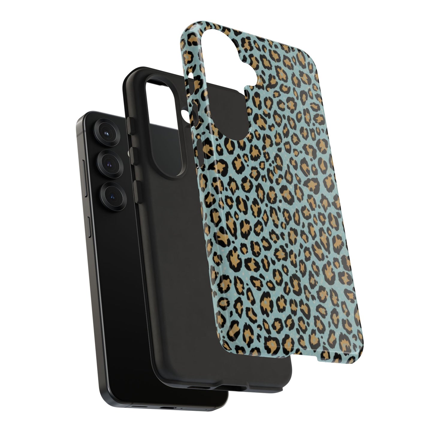Leopard Print Tough Phone Case - Blue Cheetah Protective Cover