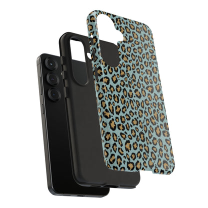 Leopard Print Tough Phone Case - Blue Cheetah Protective Cover
