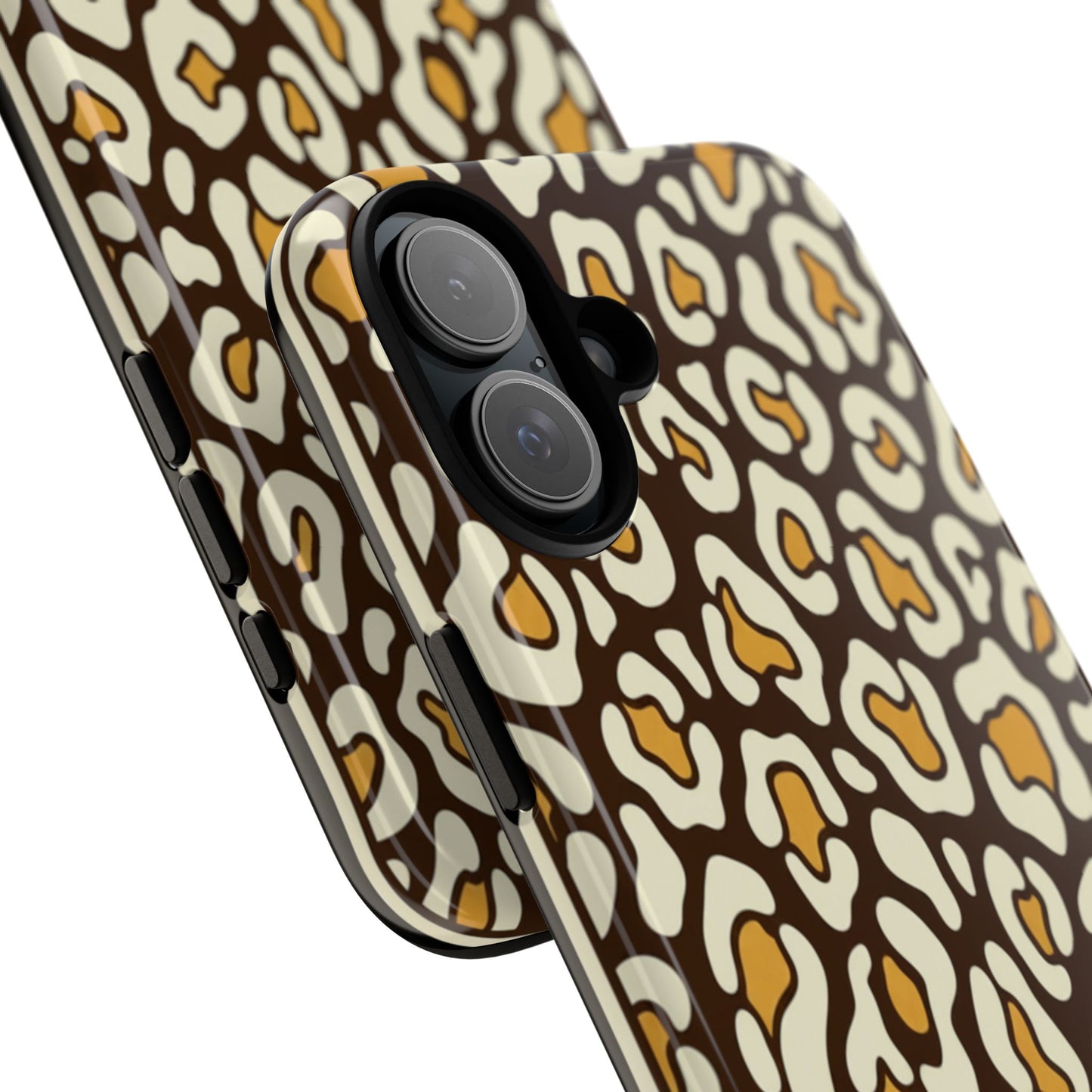 Leopard Print Tough Phone Case — Durable Protective iPhone Cover