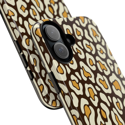 Leopard Print Tough Phone Case — Durable Protective iPhone Cover