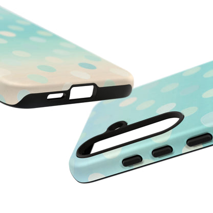 Abstract Palm Tough Phone Case — Minimal Coastal Blue Protective Cover