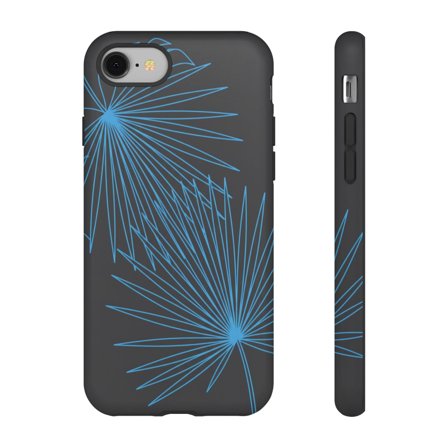 Blue Dandelion Burst Tough Phone Case — Protective Floral iPhone Cover