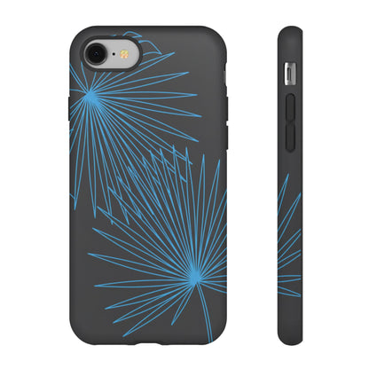 Blue Dandelion Burst Tough Phone Case — Protective Floral iPhone Cover