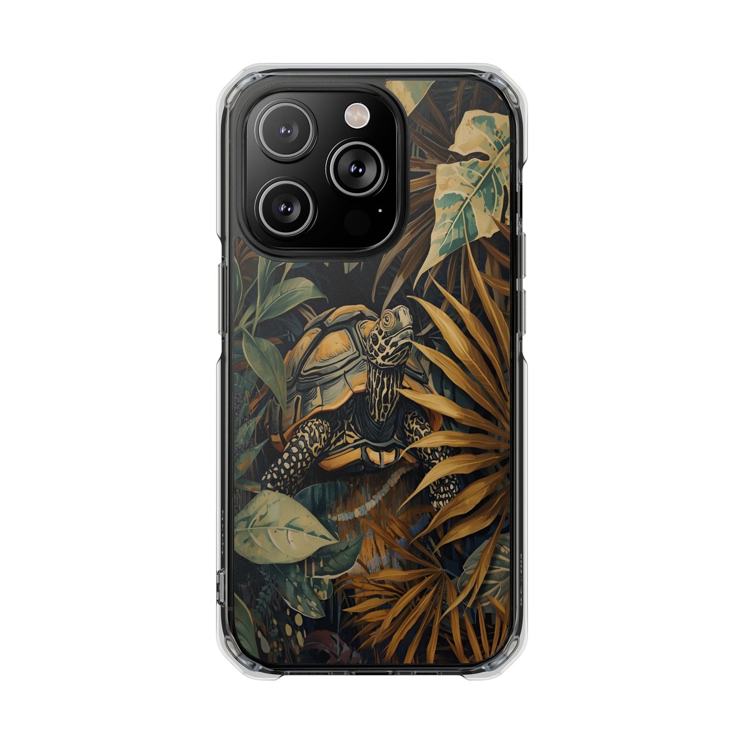 Turtle Jungle Magnetic Clear Phone Case